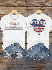 Women's Charlie Kirk Turning Point Iron On Short Sleeve T-Shirt