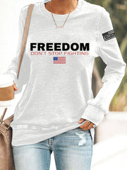 Women's Freedom Don't s Top Fighting R.I.P Charlie Kirk Sweatshirt
