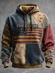 Men's Freedom Printed Casual Hoodie