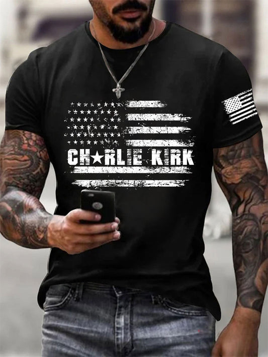 Men's A True Patriot Printed Casual T-Shirt