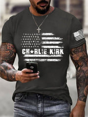 Men's A True Patriot Printed Casual T-Shirt