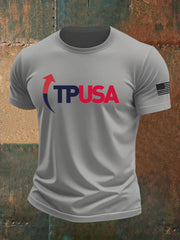 Men's Charlie Kirk Turning Point imitation cotton short-sleeved T-shirt