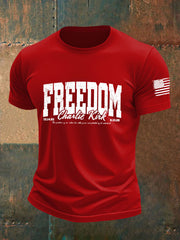 Men's Freedom Printed Casual T-shirt