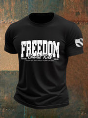Men's Freedom Printed Casual T-shirt