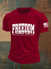 Men's Freedom Printed Casual T-shirt