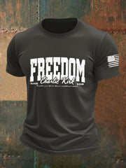 Men's Freedom Printed Casual T-shirt