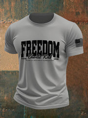 Men's Freedom Printed Casual T-shirt