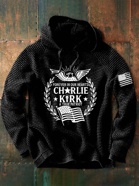 Men's R.I.P Charlie Kirk Printed Long Sleeve Sweatshirt / Hoodie