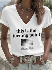Women’s patriotic print T-shirt