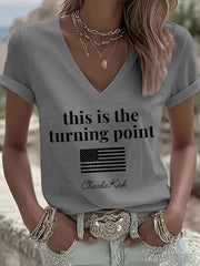 Women’s patriotic print T-shirt