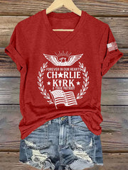 Women's R.I.P Charlie Kirk  Short Sleeve T-Shirt