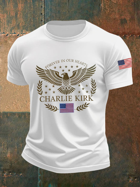 Men's Forever In Our Heart R.I.P Charlie Kirk Tee