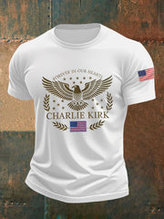 Men's Forever In Our Heart R.I.P Charlie Kirk Tee