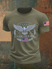 Men's Forever In Our Heart R.I.P Charlie Kirk Tee
