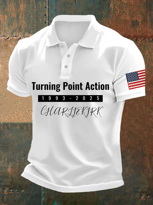 Men's Charlie Kirk Turning Point USA Trump Commemorative Shirt