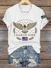 Women's Forever In Our Heart R.I.P Charlie Kirk Tee