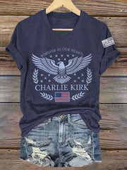Women's Forever In Our Heart R.I.P Charlie Kirk Tee