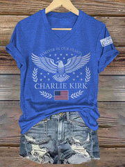 Women's Forever In Our Heart R.I.P Charlie Kirk Tee