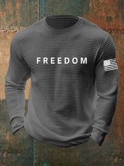 Men's Freedom Is Not Free R.I.P Charlie Kirk Waffle Long Sleeve T-Shirt