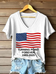 Women's Turning Point Forever Print V-Neck T-Shirt
