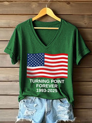 Women's Turning Point Forever Print V-Neck T-Shirt