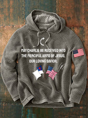 Men's "May Charlie be accepted into the compassionate arms of our loving Savior Jesus" Charlie Kirk signed commemorative Sweater