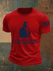 Men's It's Ok To Love Your Country R.I.P Charlie Kirk Tee