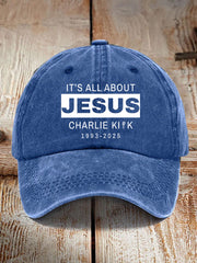 Unisex It's All About Jesus R.I.P Charlie Kirk Hat