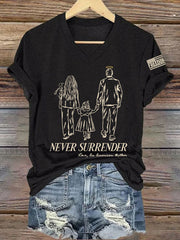 Women's Never Surrender R.I.P Charlie Kirk Tee