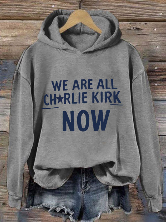 Women's Voice of Freedom Printed Casual Hoodie