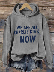 Women's Voice of Freedom Printed Casual Hoodie