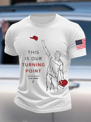 Men's THIS IS OUR TURNING POINT  Charlie Kirk Commemorative T-shirt