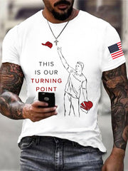 Men's THIS IS OUR TURNING POINT  Charlie Kirk Commemorative T-shirt