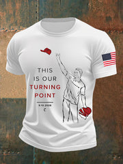 Men's THIS IS OUR TURNING POINT  Charlie Kirk Commemorative T-shirt