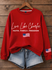 Men's Live like Charlie Print Sweatshirt