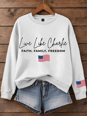 Men's Live like Charlie Print Sweatshirt