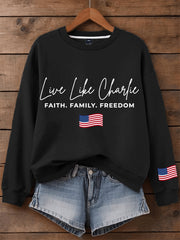 Men's Live like Charlie Print Sweatshirt