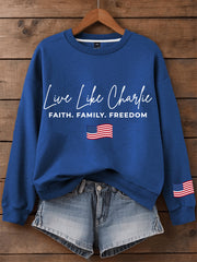 Men's Live like Charlie Print Sweatshirt