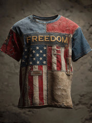 Men's Freedom Printed Casual T-shirt