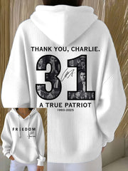 Women's Thank You Charlie 31 True Patriot Printed Hoodie