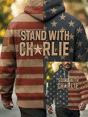 Men's Voice of Freedom Printed Casual Hoodie