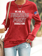 Women's We Are All Turning Point Printed Casual Sweatshirt