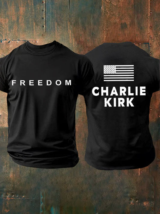 Men's Freedom Is Not Free R.I.P Charlie Kirk Short Sleeve T-shirt