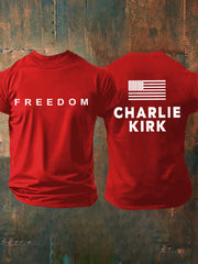 Men's Freedom Is Not Free R.I.P Charlie Kirk Short Sleeve T-shirt