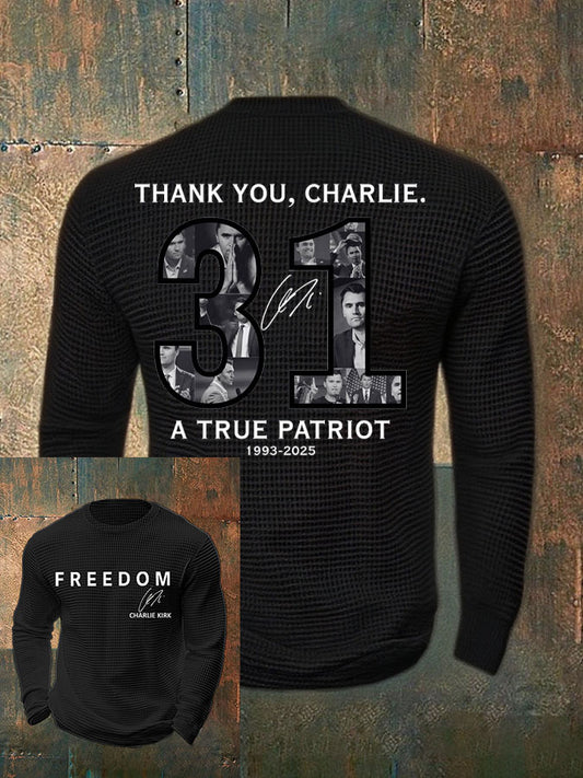 Men's Thank You Charlie 31 True Patriot Printed T-Shirt