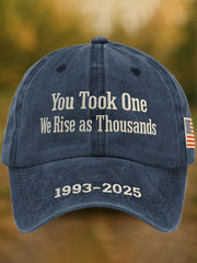 Unisex You Took One We Rise As Thousands Print Hat