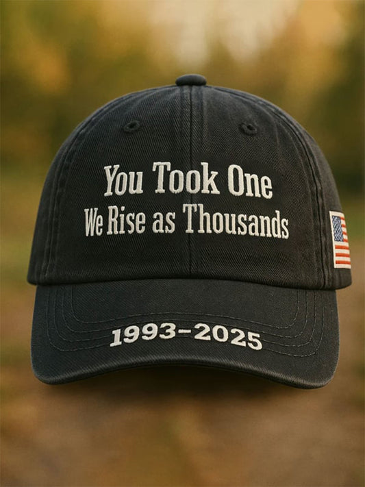 Unisex You Took One We Rise As Thousands Print Hat