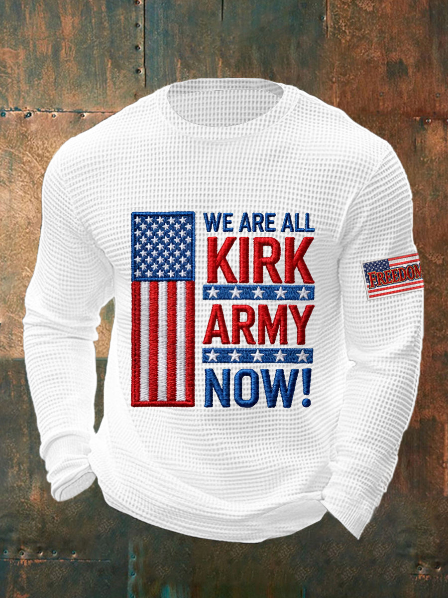 Men's We Are All Kirk Army Now! R.I.P Charlie Kirk Waffle Top
