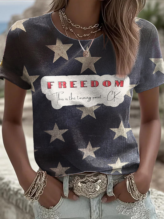 Women's Freedom Printed T-shirt