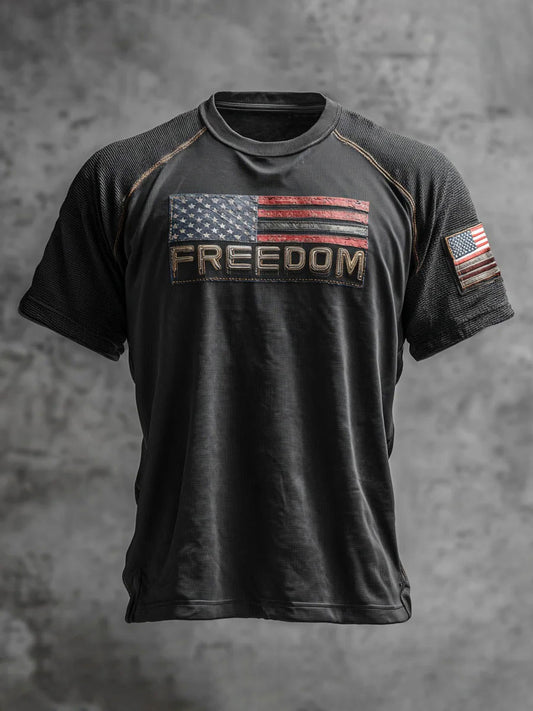 Men's Freedom Printed Casual T-shirt